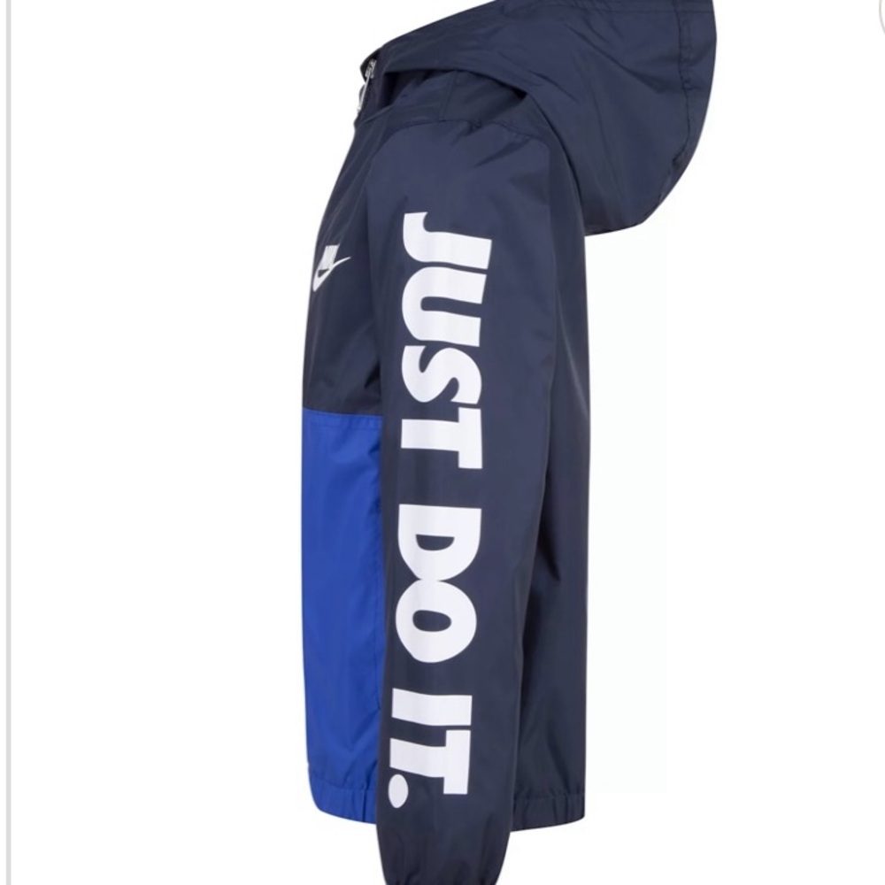 NWT Boys Nike Just Do It Windrunner Jacket Navy Blue 5-6 YRS S (6-7) - Picture 2 of 16
